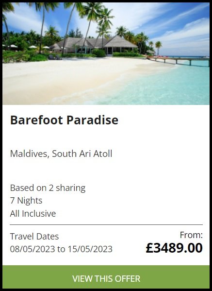Maldives, South Ari Atoll barefoot paradise