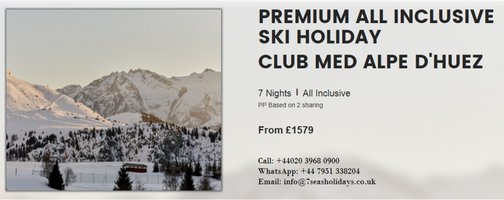 Winter Sports Ski Holiday 2022 UK