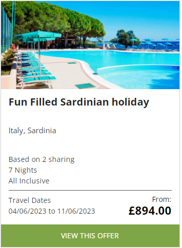 Fun Filled Sardinian holiday in Italy